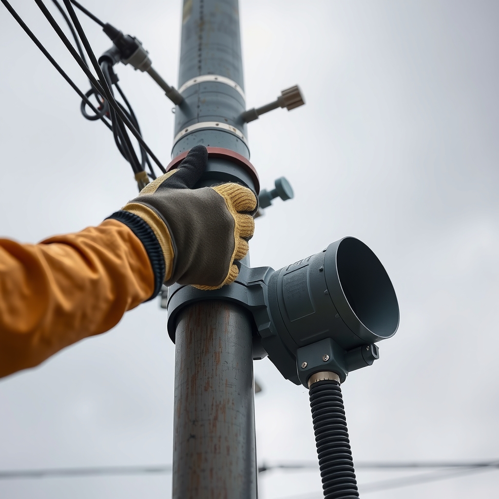 Electrician using a multimeter to troubleshoot a residential panel